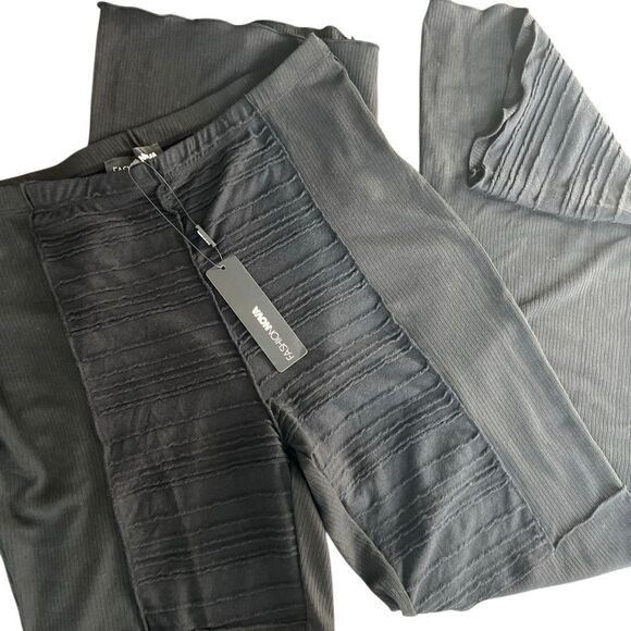 Fashion Nova Let's Wait Textured Flare Pant Black Size 1X - Picture 8 of 16